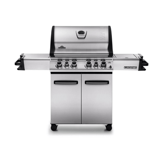 Legend 485 Propane Gas Grill with Infrared Side and Rear Burners, Stainless Steel