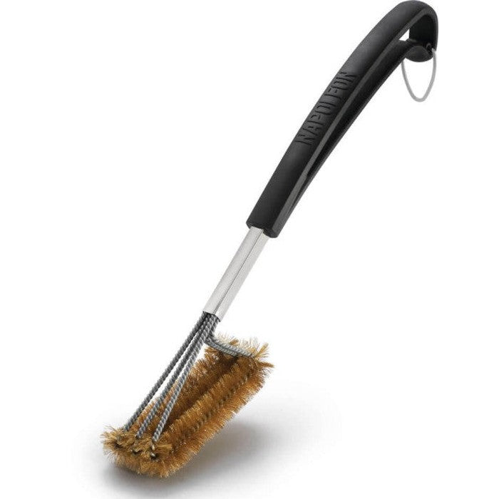 Triple-Row Grill Brush with Brass Bristles
