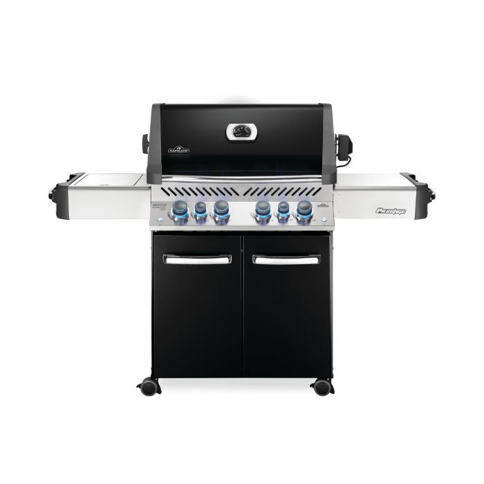 Prestige® 500 Propane Gas Grill with Infrared Side and Rear Burners, Black