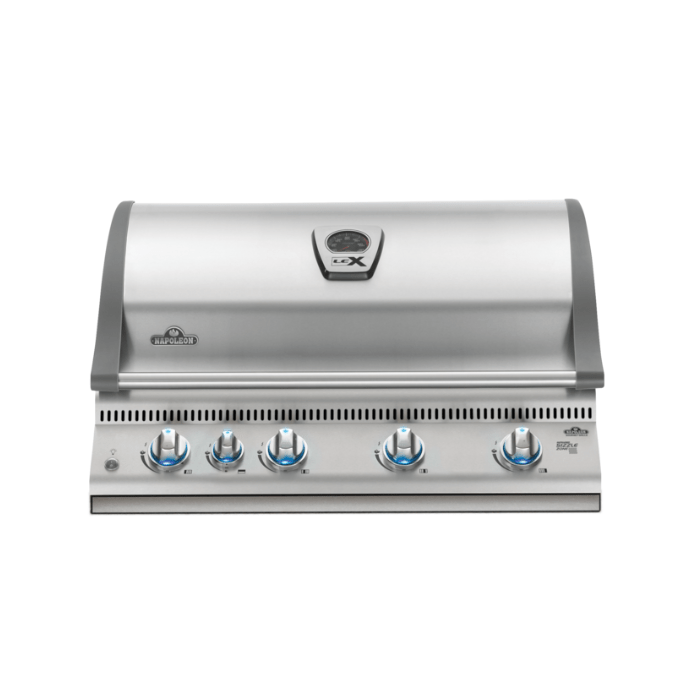 Built-in LEX 605 Propane Gas Grill Head with Infrared Bottom and Rear Burners, Stainless Steel