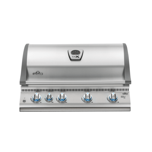 Built-in LEX 605 Propane Gas Grill Head with Infrared Bottom and Rear Burners, Stainless Steel