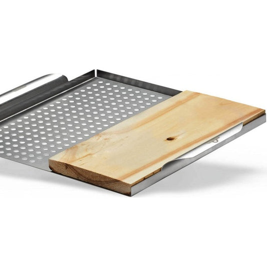 Stainless Steel Multi-functional Topper with Cedar Plank
