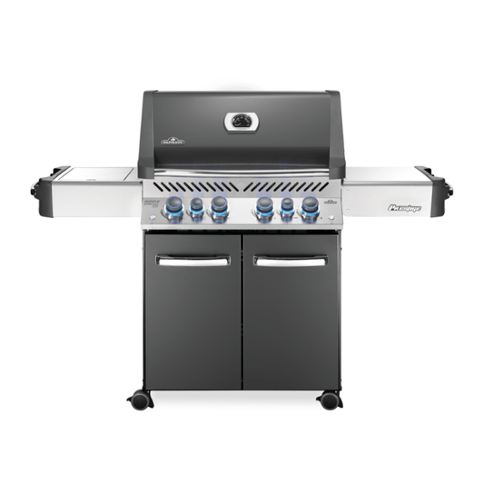 Prestige® 500 Propane Gas Grill with Infrared Side and Rear Burners, Phantom Black