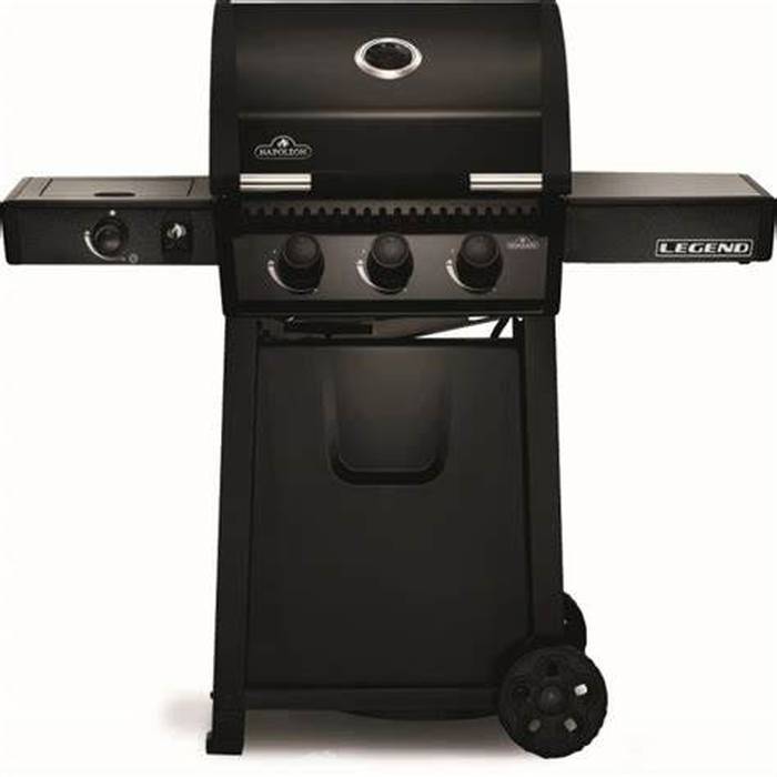 Legend 365 Propane Gas Grill with Range Side Burner, Black