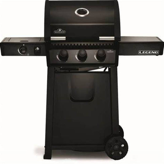 Legend 365 Propane Gas Grill with Range Side Burner, Black
