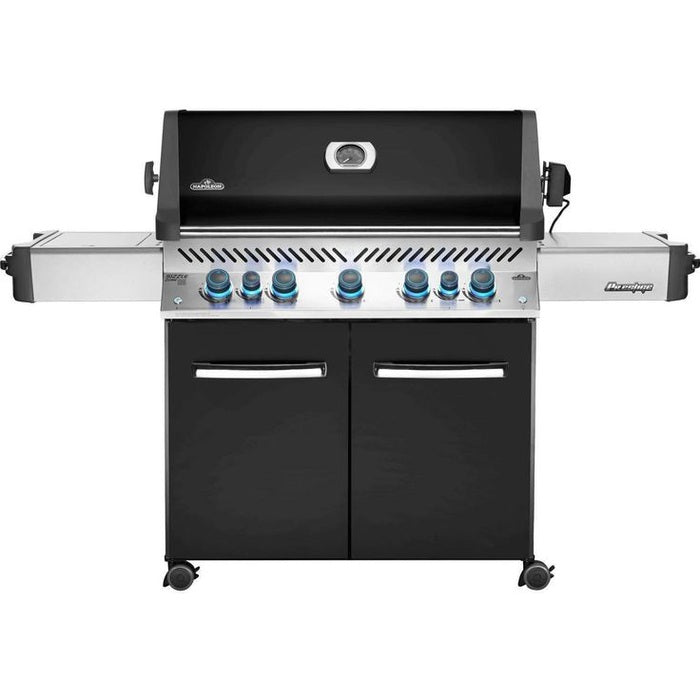 Prestige® 665 Propane Gas Grill with Infrared Side and Rear Burners, Black