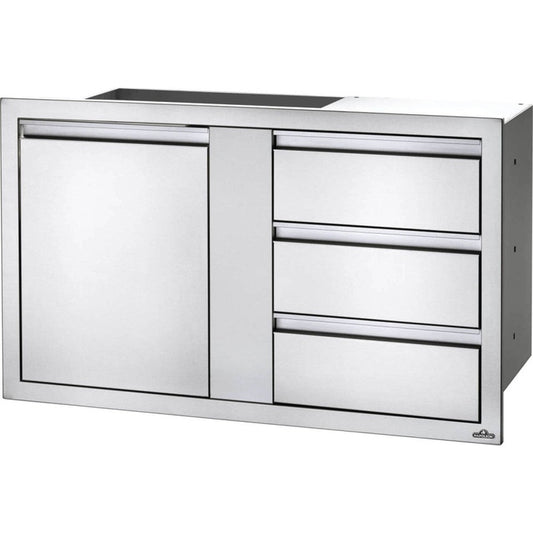 42" X 24" Large Single Door & Triple Drawer